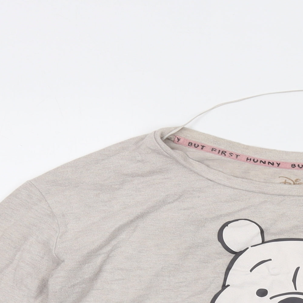 Womens UK Size 12 Disney Beige Basic T-Shirt