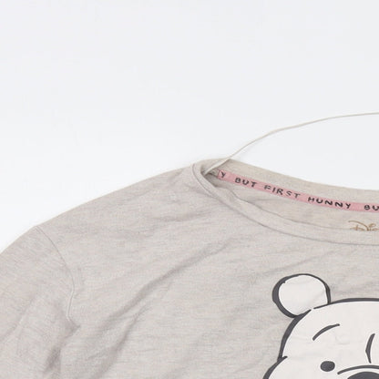 Womens UK Size 12 Disney Beige Basic T-Shirt