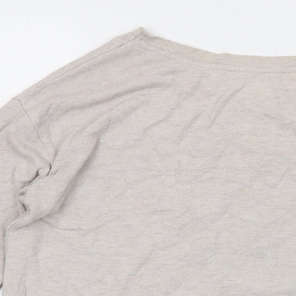 Womens UK Size 12 Disney Beige Basic T-Shirt