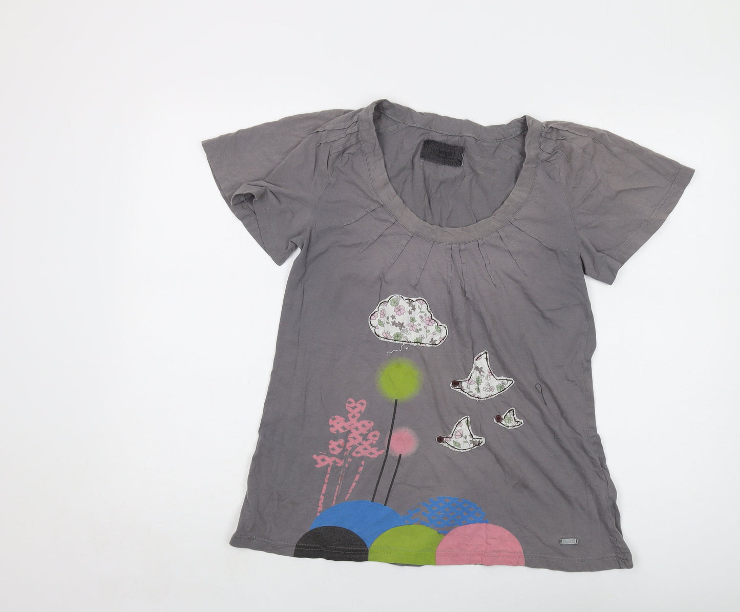 Womens UK Size M Numph Grey Basic T-Shirt