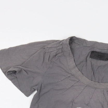 Womens UK Size M Numph Grey Basic T-Shirt