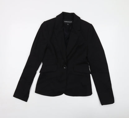 Warehouse Womens Black Jacket Size 10 Button