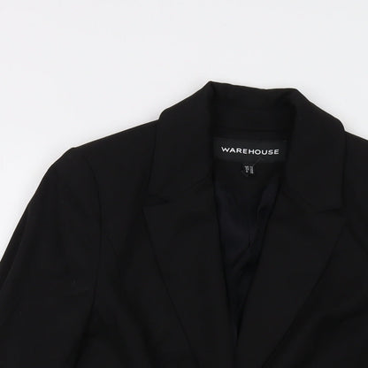 Warehouse Womens Black Jacket Size 10 Button
