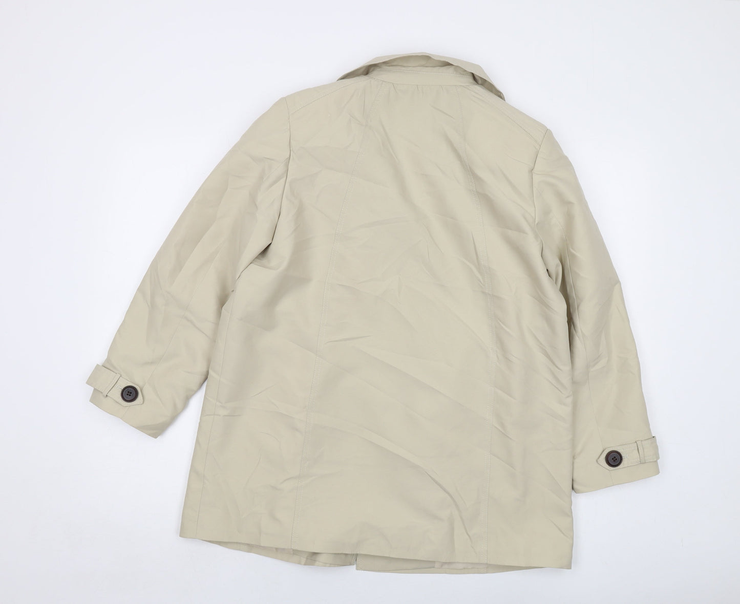 Yazz Womens Beige Jacket Size 12 Button