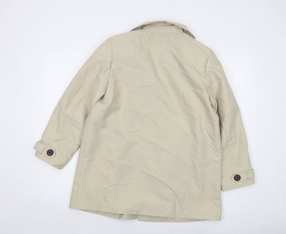 Yazz Womens Beige Jacket Size 12 Button