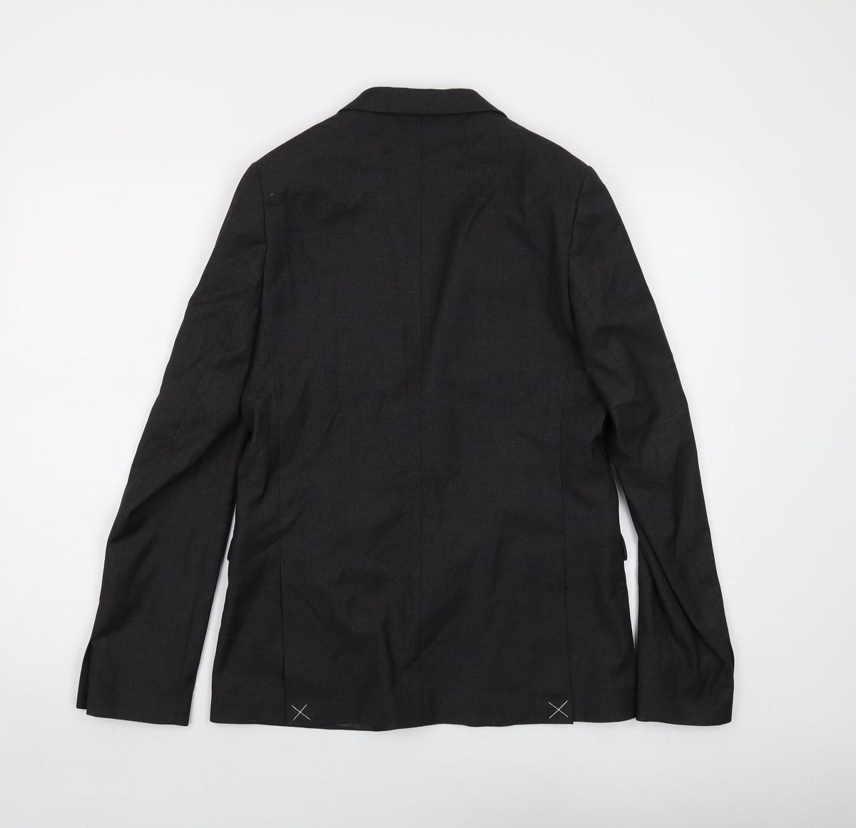 Back view of Marks & Spencer boys’ grey jacket, size 14-15, years button