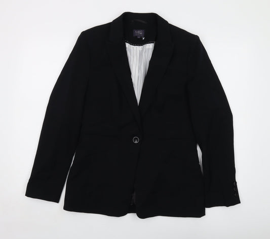 Marks and Spencer Womens Black Jacket Size 12 Button