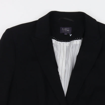 Marks and Spencer Womens Black Jacket Size 12 Button