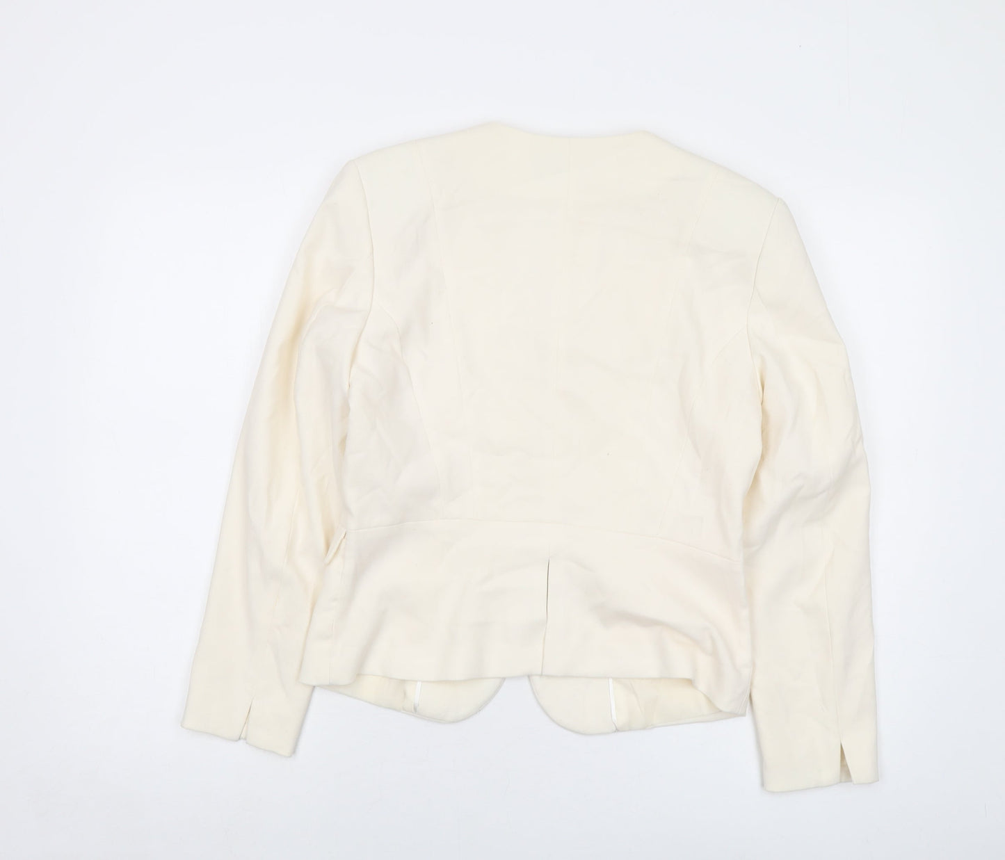 H&M Womens Ivory Jacket Size 12 Hook & Eye