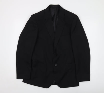 John Lewis Boys Black Jacket Size 16 Years Button