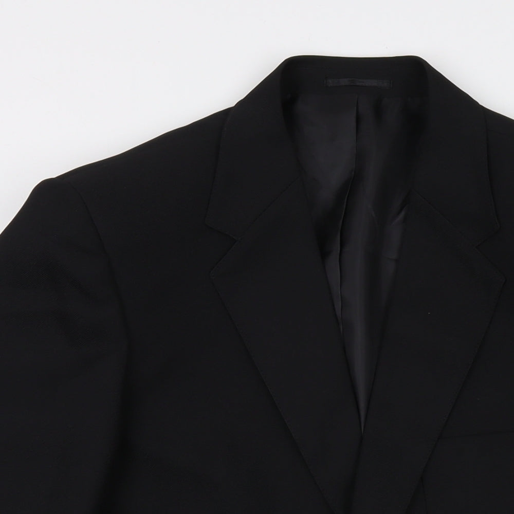 John Lewis Boys Black Jacket Size 16 Years Button