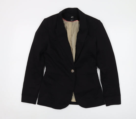 Womens UK Size 6 H&M Black Jacket