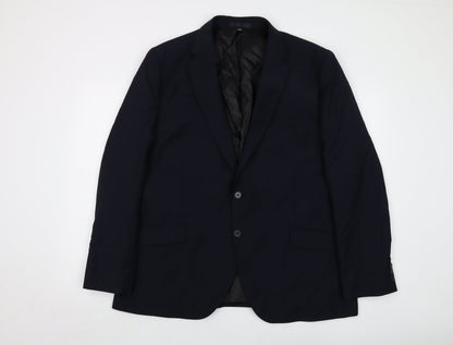 Mens UK Size 46 Marks and Spencer Regular Blue Suit Jacket
