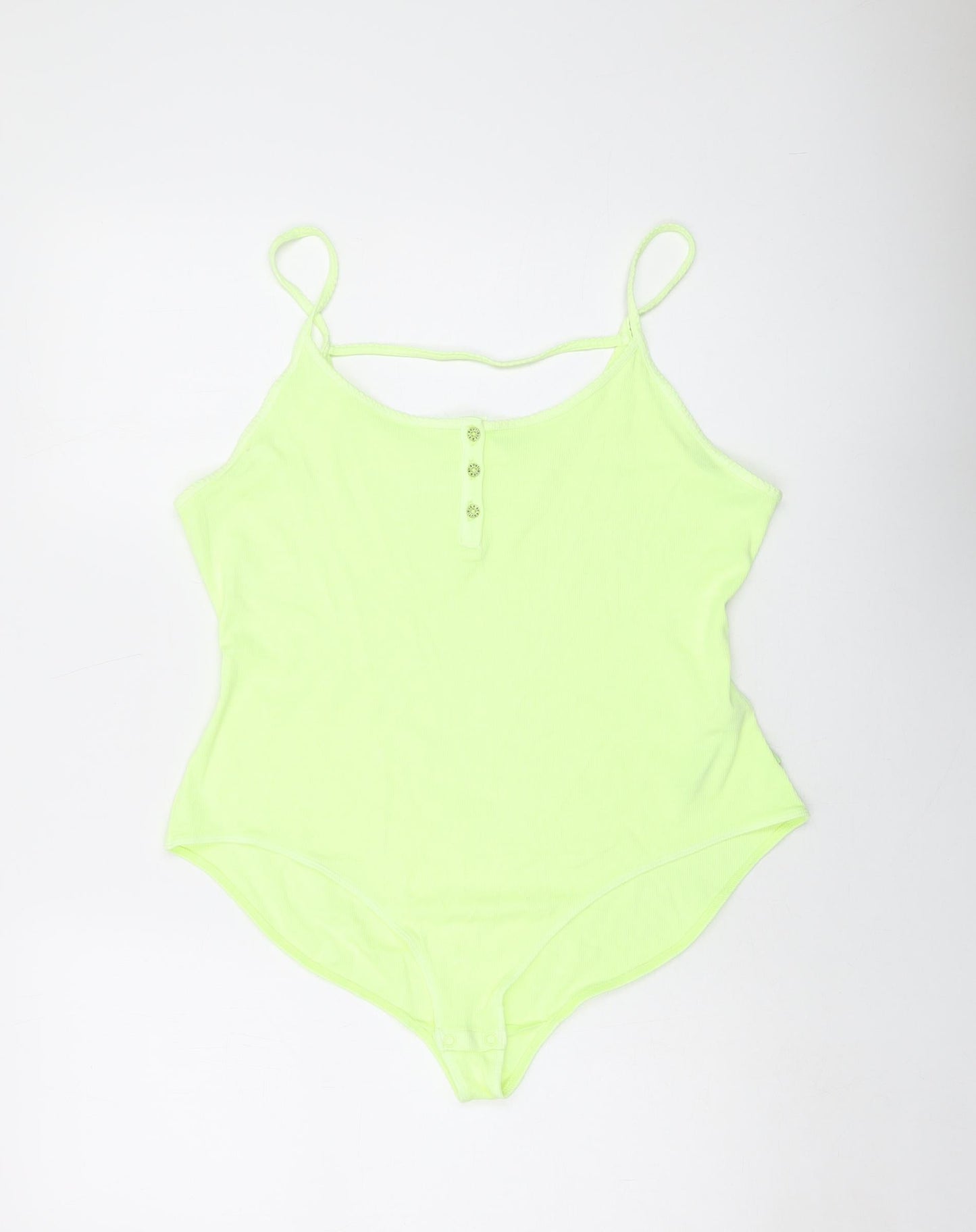 By Boutique Womens Green Cotton Bodysuit One-Piece Size XL Snap