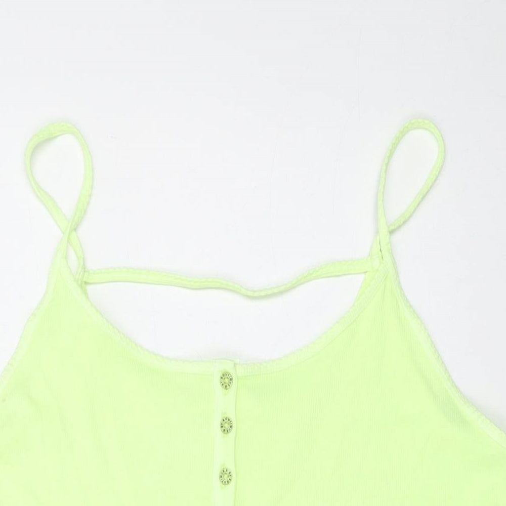 By Boutique Womens Green Cotton Bodysuit One-Piece Size XL Snap