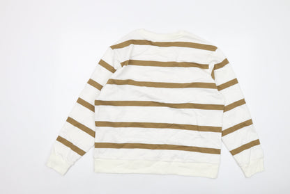 Womens UK Size M Marks and Spencer White Pullover Sweatshirt