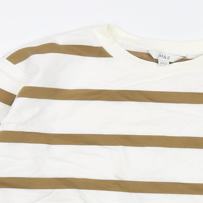 Womens UK Size M Marks and Spencer White Pullover Sweatshirt