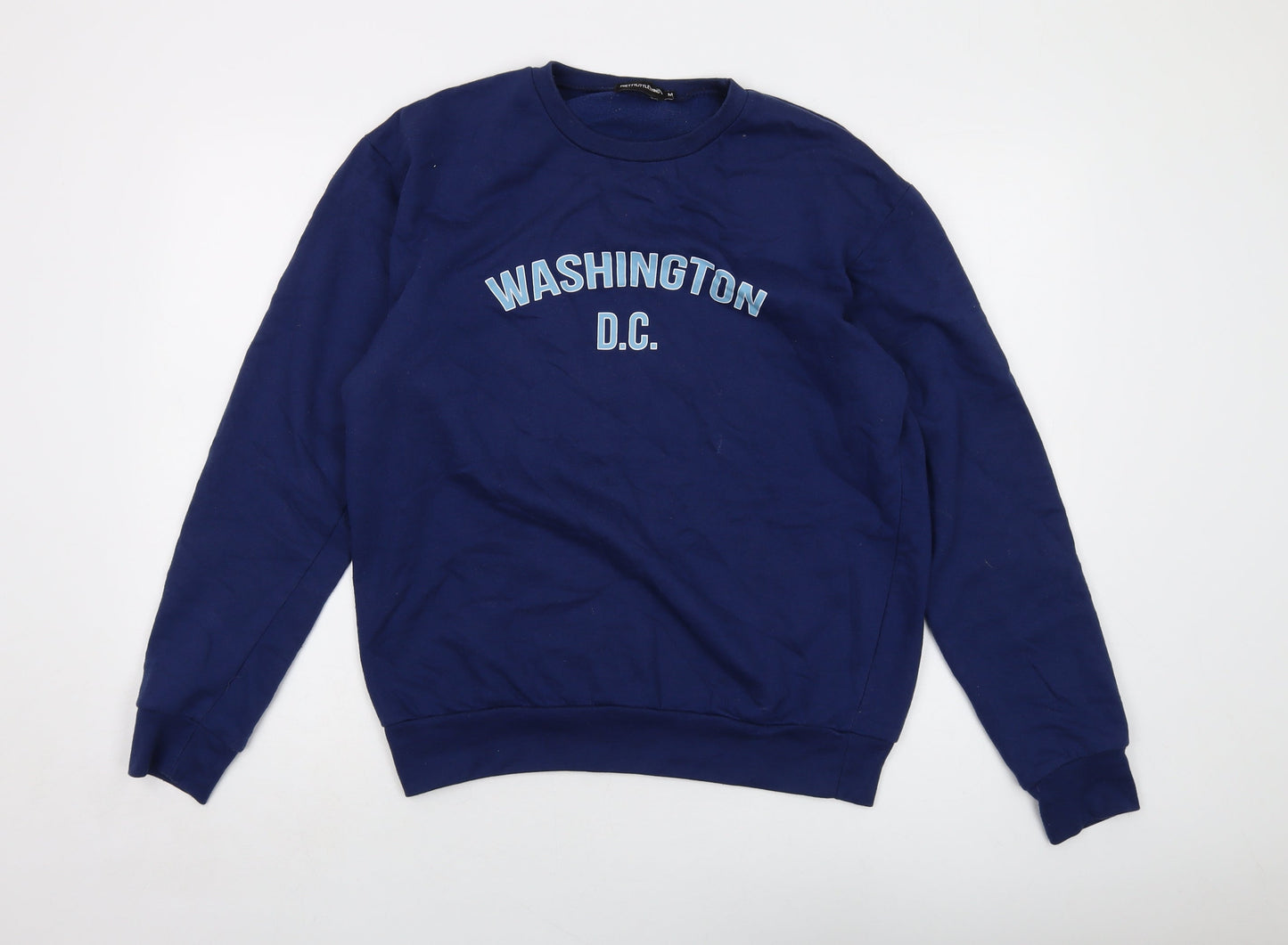 Mens UK Size M PRETTYLITTLETHING Blue Pullover Sweatshirt