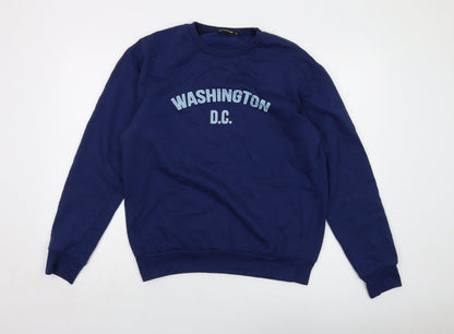 Mens UK Size M PRETTYLITTLETHING Blue Pullover Sweatshirt