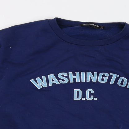 Mens UK Size M PRETTYLITTLETHING Blue Pullover Sweatshirt