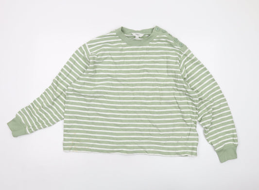 Womens UK Size L Marks and Spencer Green Pullover Sweatshirt