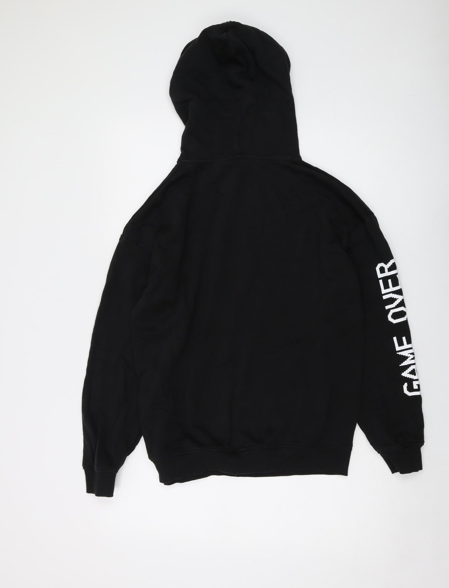 Teenz Shop Womens Black Cotton Pullover Hoodie Size 14 Pullover