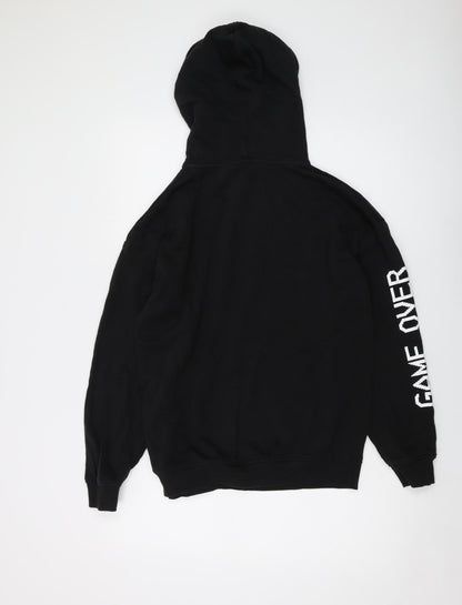 Teenz Shop Womens Black Cotton Pullover Hoodie Size 14 Pullover