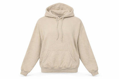 PRETTYLITTLETHING Womens Beige Cotton Pullover Hoodie Size M Pullover