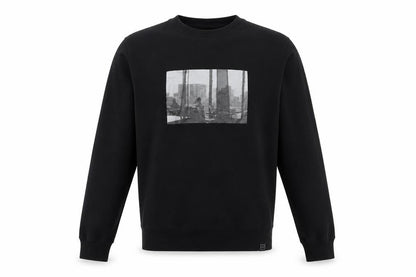 Mens UK Size S Pull&Bear Black Pullover Sweatshirt