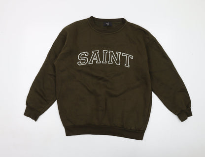 AX Paris Mens Green Cotton Pullover Sweatshirt Size S