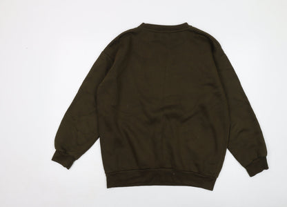 AX Paris Mens Green Cotton Pullover Sweatshirt Size S