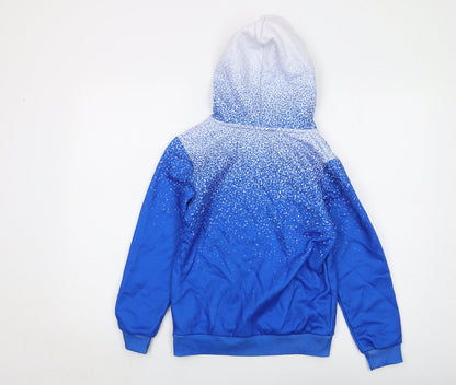 Boyz Club Boys Blue Geometric Polyester Pullover Hoodie Size 11-12 Years Pullover