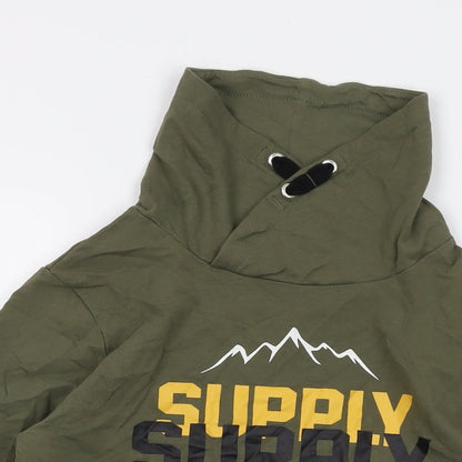 KappAhl Boys Green Cotton Pullover Sweatshirt Size 14-15 Years Pullover