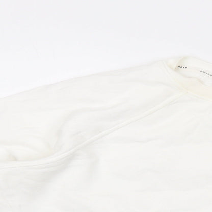 GOODMOVE Womens White Cotton Pullover Sweatshirt Size 16 Pullover