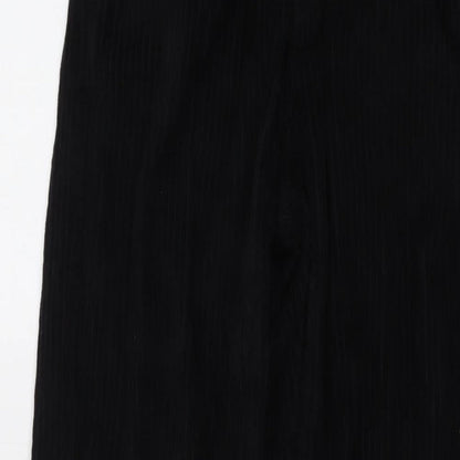 Zra Girls Black Cotton Carrot Trousers Size 13-14 Years Regular Button