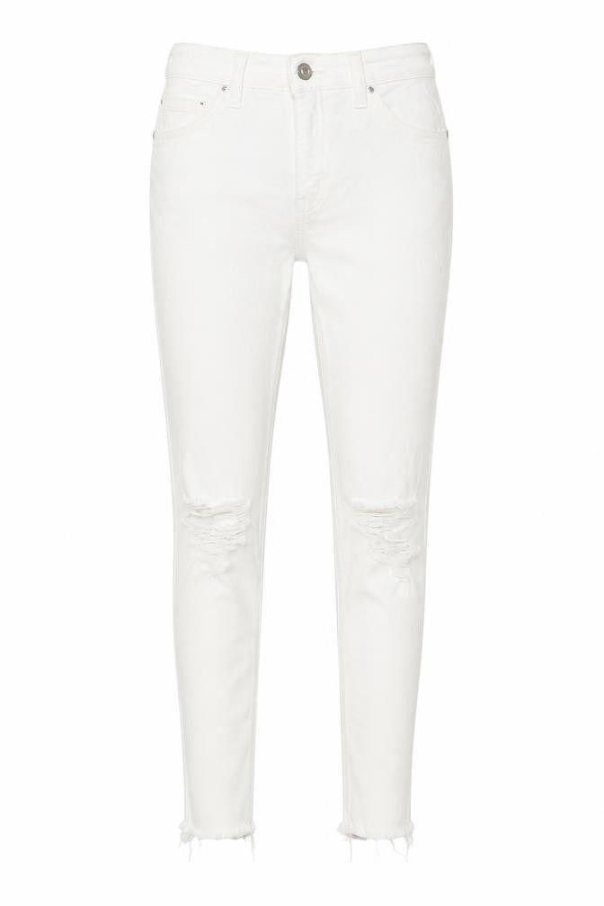 Womens UK Size 26 in Topshop Regular Fit Skinny Ivory Jeans