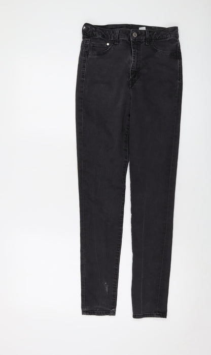 Womens UK Size 29 in H&M Regular Fit Skinny Grey Jeans