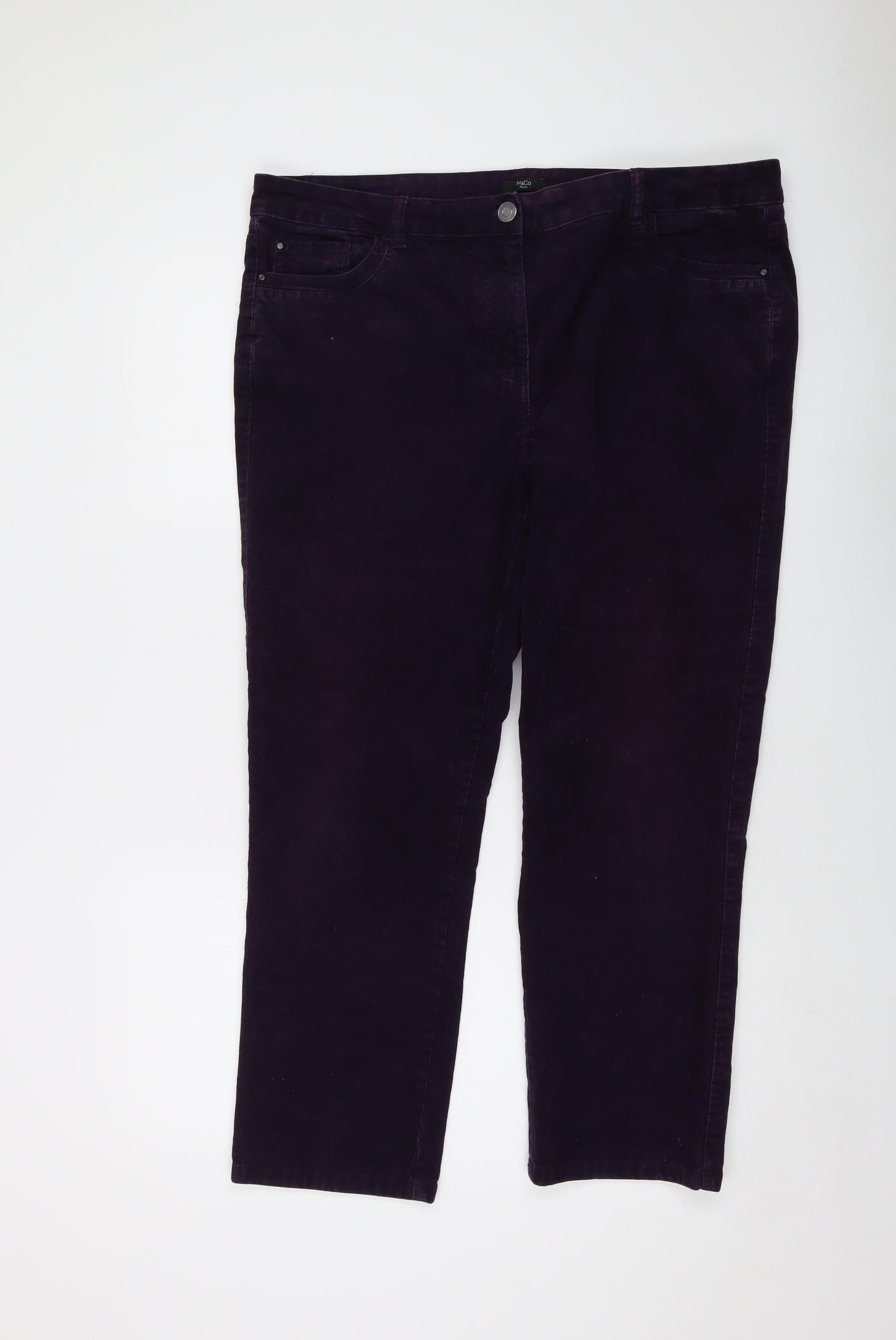 Womens UK Size 18 M&Co Regular Fit  Purple Trousers