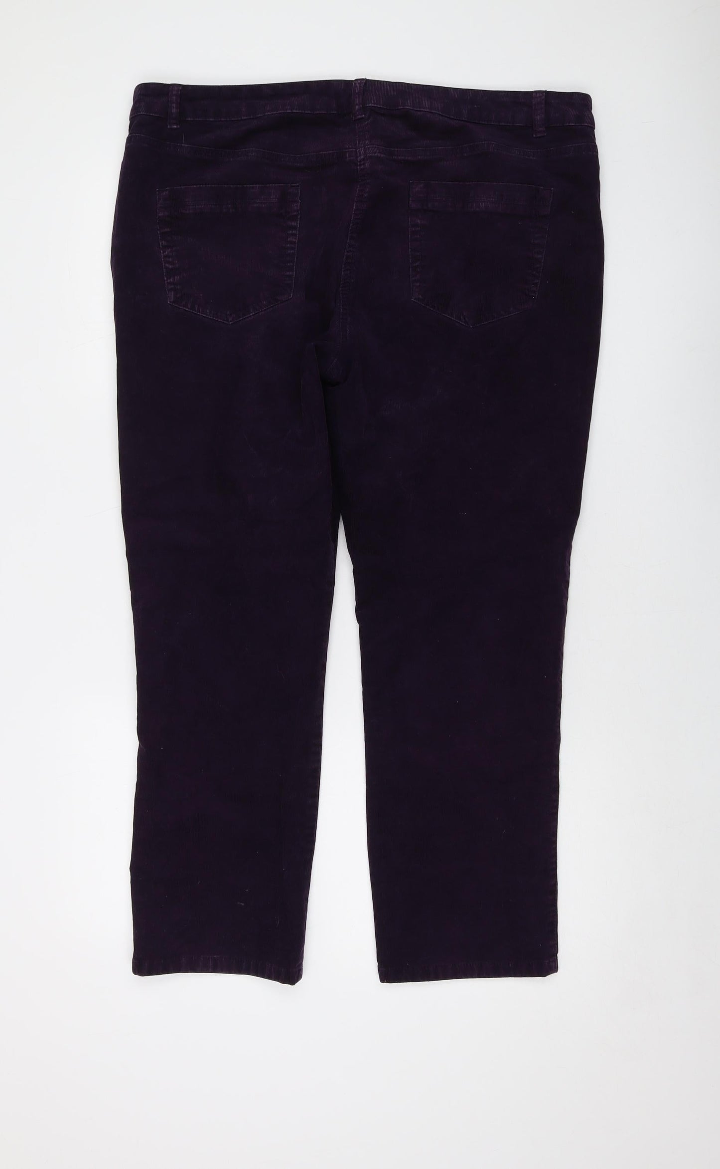 Womens UK Size 18 M&Co Regular Fit  Purple Trousers