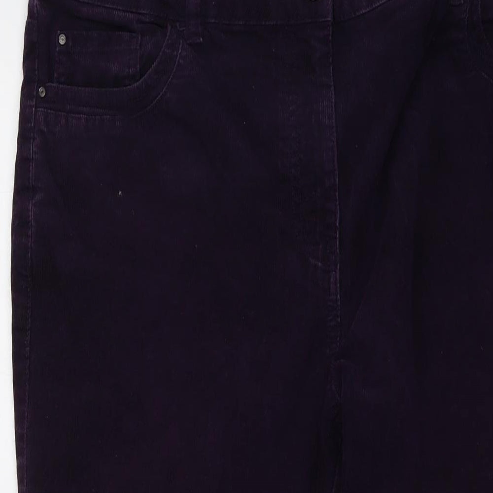 Womens UK Size 18 M&Co Regular Fit  Purple Trousers