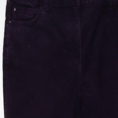 Womens UK Size 18 M&Co Regular Fit  Purple Trousers