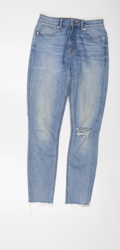 Womens UK Size 10 H&M Regular Fit Skinny Blue Jeans