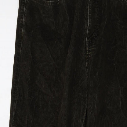 Eddie Bauer Womens Green Cotton Trousers Size 12 L28 in Regular Button