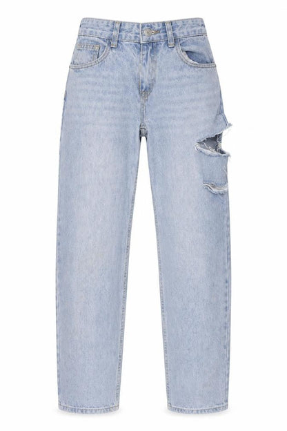 Womens UK Size 6 PRETTYLITTLETHING Regular Fit Mom Blue Jeans