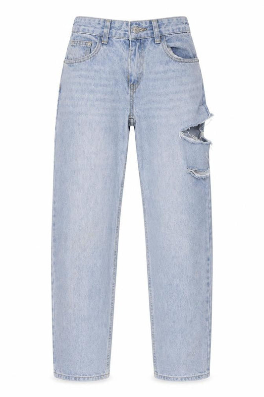 Womens UK Size 6 PRETTYLITTLETHING Regular Fit Mom Blue Jeans