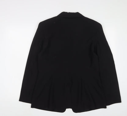 Warehouse Womens Black Jacket Blazer Size 16 Button