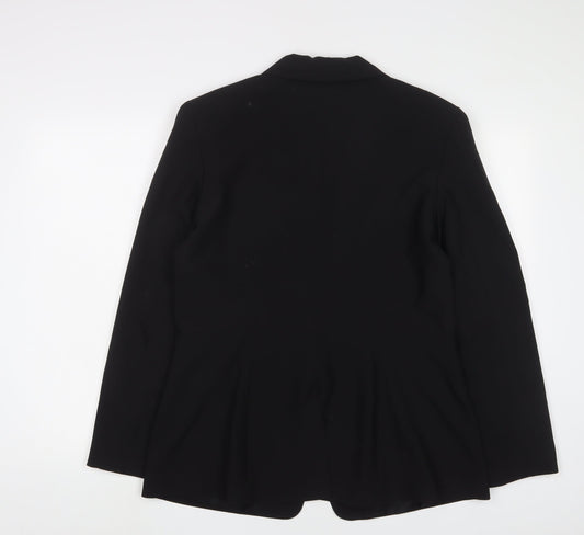 Warehouse Womens Black Jacket Blazer Size 16 Button