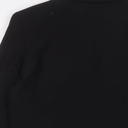 Warehouse Womens Black Jacket Blazer Size 16 Button