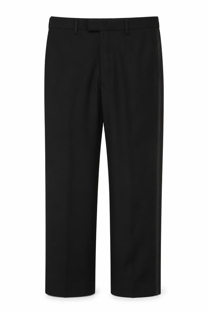 Next Mens Black Polyester Trousers Size 32 in L31 in Regular Hook & Eye