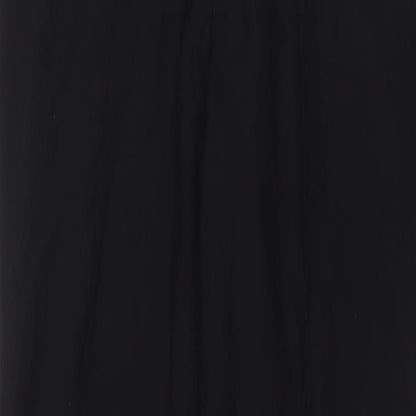 NEXT Mens Black Polyester Trousers Size 32 in L31 in Regular Hook & Eye